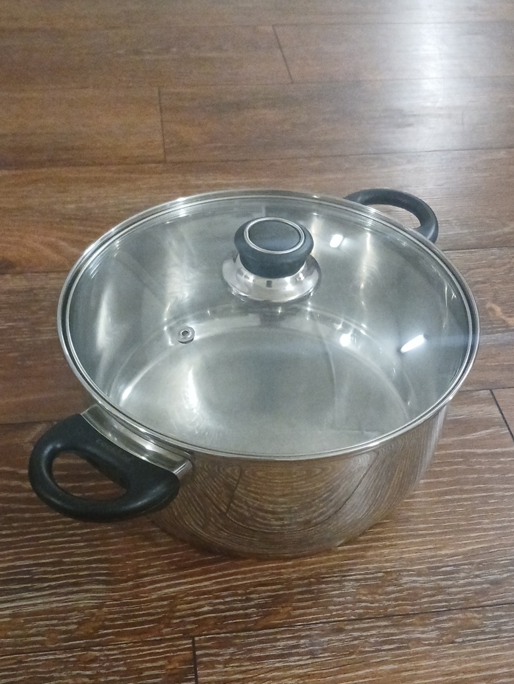 Stainless Steel Stock Pot with Lid - Silver